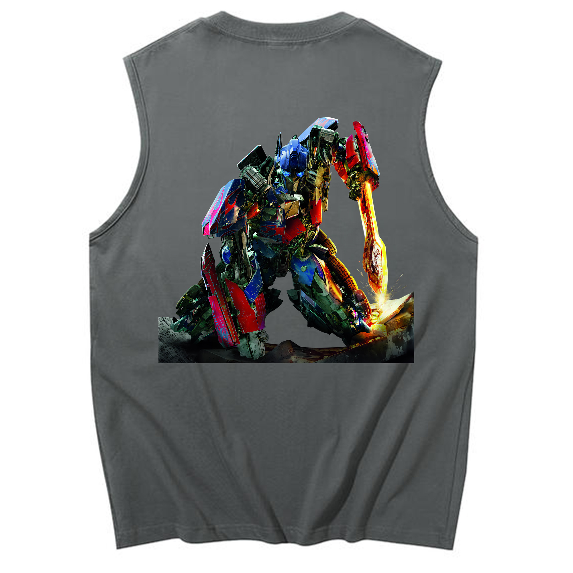 （画像用） Transformers トランスフォーマー コットン100％タンクトップ（背面プリント）